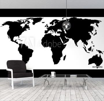 Picture of world map vector illustration